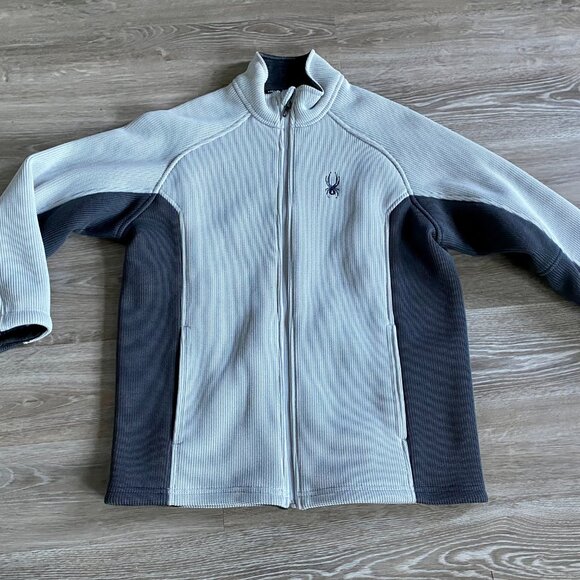 Spyder Foremost Full Zip Heavyweight Chunky Stryke Fleece Sport Sweater Jacket L - Picture 1 of 12